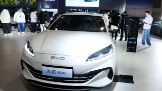 A white car