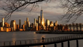 The new york city skyline