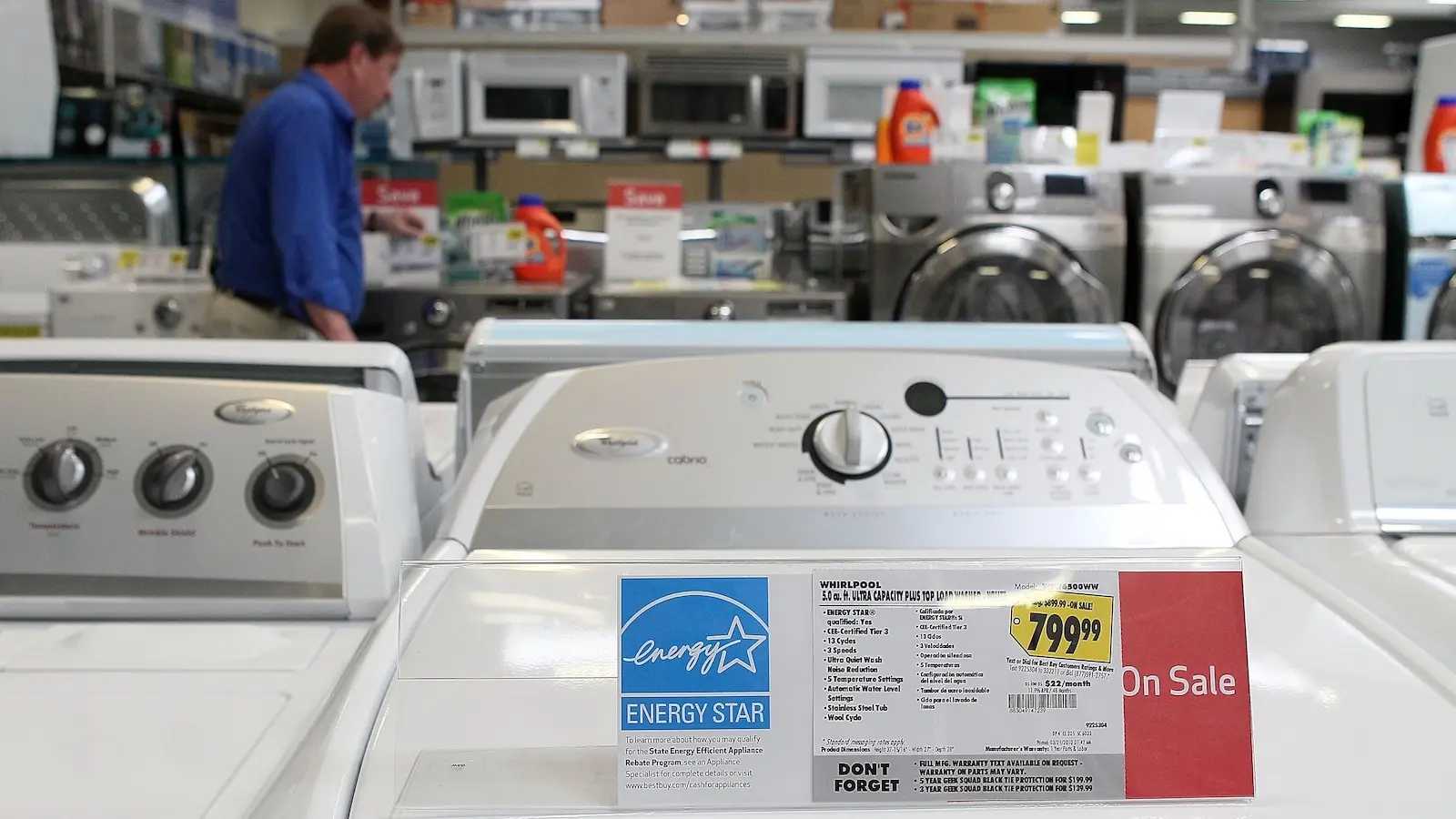 A washer with an energy star label