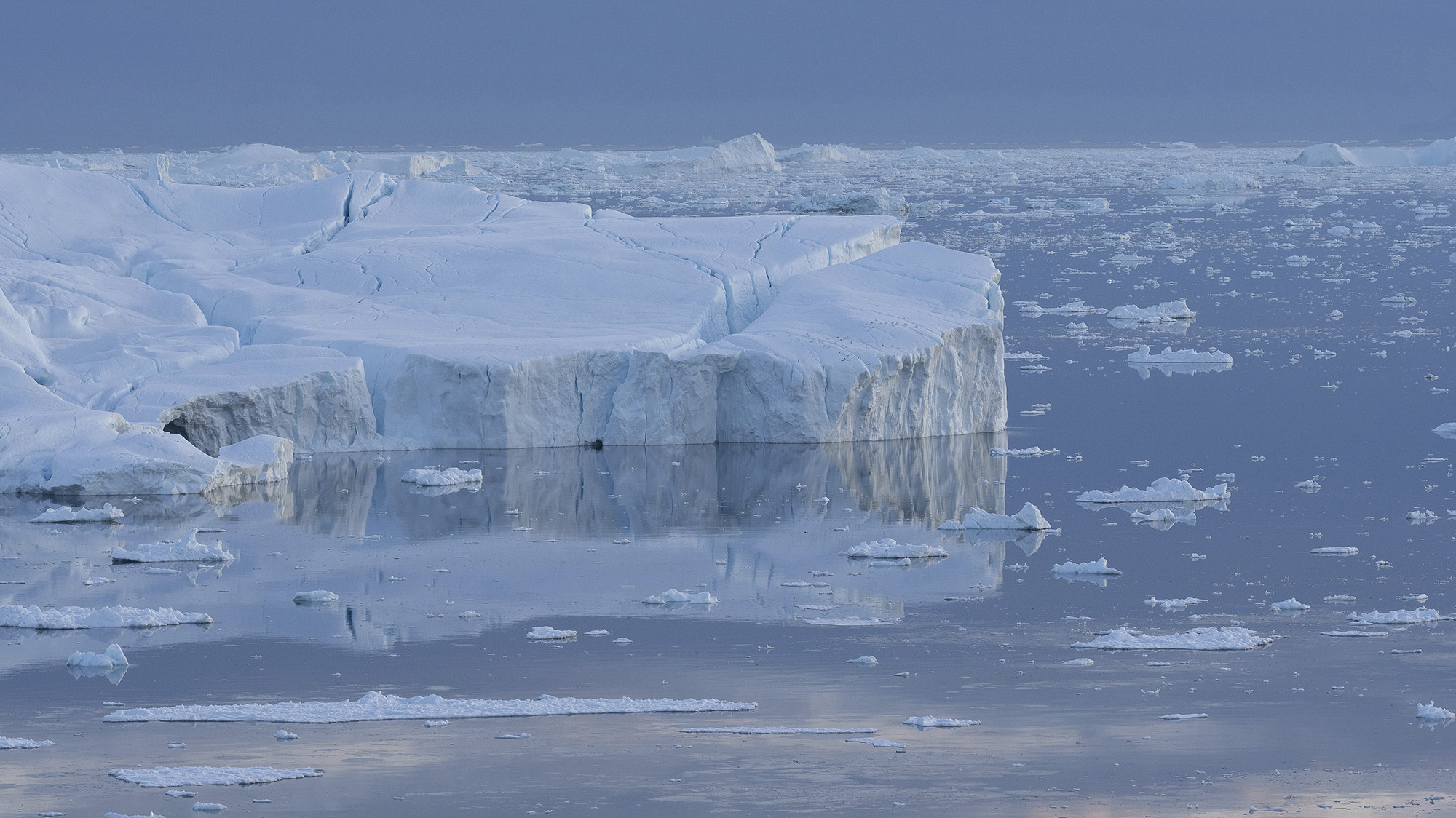 Icebergs near Ilulissat, Greenland. Climate change is having a profound effect in Greenland with glaciers and the Greenland ice cap retreating. (Photo by Ulrik Pedersen/NurPhoto via AP)